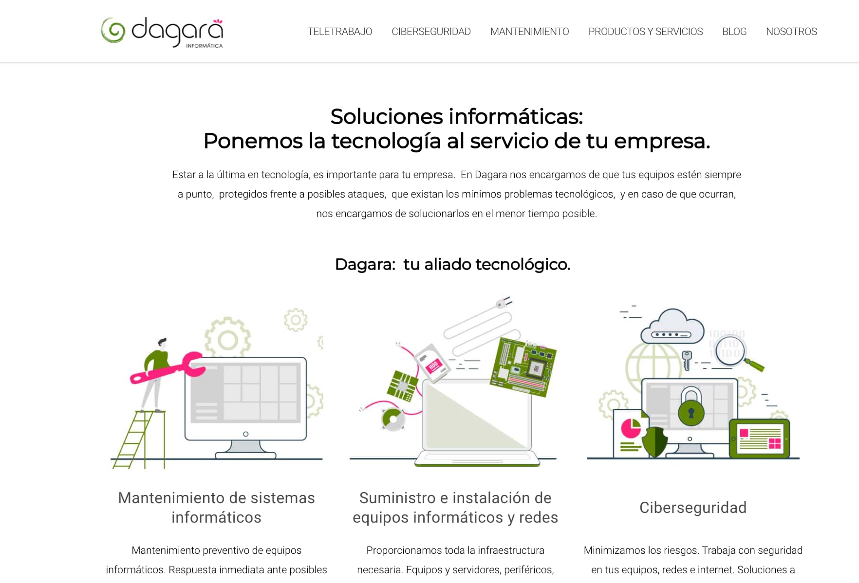 diseño sitio web, optimización y SEO Dagara.net